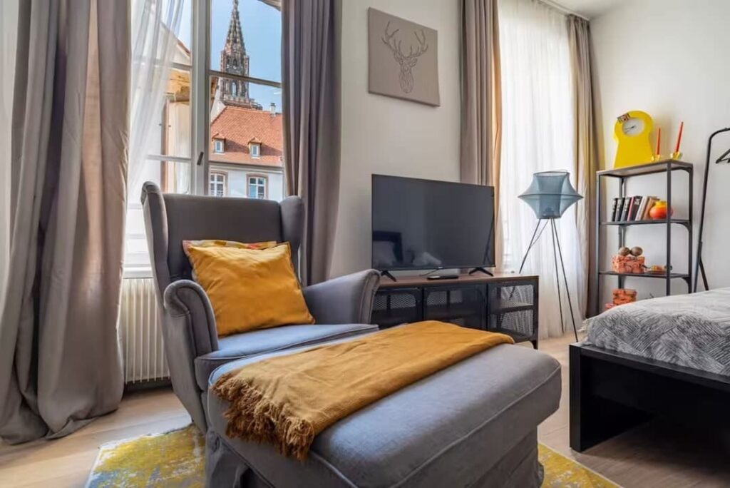 Logement courte durée Strasbourg - Vue cathédrale depuis Chez Françoise